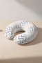 Ethnic Zigzag Pattern Neck Pillow - Modern Pastel Colored Soft Travel Pillow - 2