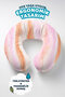 Pastel Dalgavari Patterned Neck Pillow - Akvarel Pink Orange Adult Travel Pillow - 4