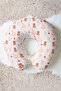 Cute Animal Patterned Cotton Neck Pillow - Pastel Pink Striped Kids & Adult Travel Pillow - 7