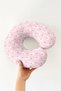 Lama Patterned Cotton Neck Pillow - Cute Pink Green Kids & Adult Travel Pillow - 7