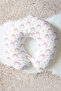 Sky-Themed Colorful Cotton Neck Pillow - Soft Travel Pillow with Pastel Cloud Rainbow Pattern