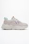 Lace-Up Women's Sports Shoes Beige Turquoise - 2