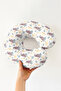 Cute Lamb Pattern Ergonomic Neck Pillow - Cloud Moon Star Themed Gray Yellow Travel Pillow - 6
