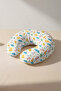Colorful Dinosaur Patterned Cotton Neck Pillow - Cute Themed Yellow Blue Green Travel Pillow - 3