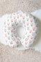 Cute Rabbit Patterned Cotton Neck Pillow - Pastel Pink Gray Kids & Adults Travel Pillow - 7