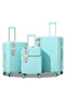 Lightweight Hardshell Luggage 3Pcs Set, Front Opening Carry On Suitcase, Bottle Holder