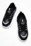 Yan Ring Patterned Women's Sports Shoes Black White - 7