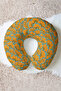 Retro Floral Pattern Ergonomic Neck Pillow - Orange Green Adult Travel Pillow - 7