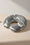Modern Geometric Black Striped Ergonomic Neck Pillow - Natural Beige Minimal Pattern Travel Pillow - 7