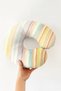 Pastel Colored Wave Pattern Neck Pillow - Soft Yellow Green Orange Blue Travel Pillow - 6