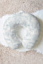 Geometric Striped Ergonomic Neck Pillow - Modern Blue Cream Soft Travel Pillow - 5