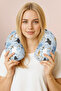 Cute Sea Creatures Patterned Neck Pillow - Kids & Adults Blue Yellow Travel Pillow - 3
