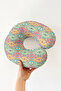 Ethnic Patterned Cotton Neck Pillow - Colorful Soft Travel Pillow with Mandala Motif - 7