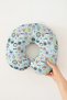 Ergonomic Neck Pillow with Cute Animal Figures - Children & Adults Mint Yellow Illustrated Travel Pillow - 4