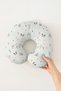 Pastel Colored Children & Adult Neck Pillow - Beige Travel Pillow with Fun Figures - 6