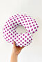 Purple Heart Pattern Neck Pillow - Romantic White Purple Soft Travel Pillow - 5