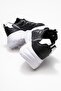 Yan Ring Patterned Women's Sports Shoes Black White - 5