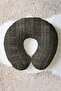 Ethnic Pattern Ergonomic Neck Pillow - Geometric Black Brown Adult Travel Pillow - 4