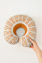 Modern Striped Ergonomic Neck Pillow - Simple Yellow Orange Adult Travel Pillow - 3