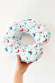 Colorful Cute Duck Patterned Cotton Neck Pillow - Pastel Blue Pink Travel Pillow - 6