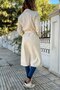 Women's Unlined Belted Cashmere Coat with Pocket Detail 700-3310 - 4