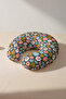 Colorful Floral Pattern Ergonomic Neck Pillow - Retro Style Pink Green Blue Travel Pillow - 7