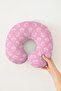 Crown Patterned Cotton Neck Pillow - Princess Themed Pink Children & Adult Travel Pillow - 5