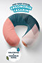 Geometric Colorful Ergonomic Neck Pillow - Modern Pastel Green Pink Travel Pillow