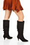 Women's Drawstring Pointed Toe Boots - 4
