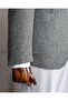 Italian Style S Slim Fit Mono Collar Wool Blended Men's Single Jacket Khaki T14811 - 5