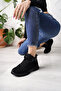 Nubuk Genuine Leather Waterproof Black Women's Boots