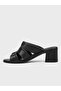 Women's summer 7cm heeled slipper - 575 15-20 - black - 3