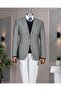 Italian Style S Slim Fit Mono Collar Wool Blended Men's Single Jacket Khaki T14811 - 4