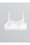 White Printed Girl's Bustier 2-Piece Set - 2