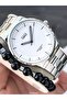 Men's Wristwatch, Silver Steel Band, 5 Atm Water Resistant, Simple Model with Bracelet Gift