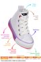 Tinna Lace-Up Baby Girl High-Top Linen Sneakers - 2