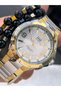 Men's Wristwatch, Yellow Silver Color Steel Band, 5 Atm Water Resistant, with Bracelet Gift - 6