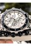 Men's Wristwatch, Certified, Guaranteed, White Silver Steel Band, Calendar, Bracelet Gift