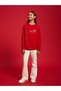 Esvab • Modern & Distinctive Zero Roba Collar Ataturk Signature Printed Girls' Sweatshirt - 5