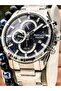 Calendar, Functions Active Men's Wristwatch, Navy Blue Silver Steel Band, with Bracelet Gift - 3
