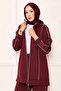 Piped Detail Double Suit Claret Red - 2