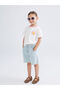Lcw Kids Blue Basic Girl's Denim Look Shorts