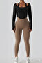 Finger Detailed Halter Neck Long Sleeve Blouse - 3