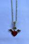 Winged Heart Handcrafted Stainless Steel Chain Women's Necklace - 4