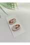 Rose Embroidered Handmade 2-Piece Snap Buckle Knit Pinterest 100% Cotton Organic Hair Accessory - 4