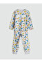 Esvab • Modern & Distinctive Zero Roba Collar Printed Boys' Pajama Set - 2