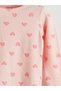 Heart Printed Baby Girl Pajamas - 7