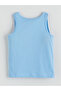 White Printed Cotton Boys' Singlet 2-Piece - 4
