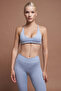 Rosa Blue Dusty Blue Seamless Padded Sports Bra - 2