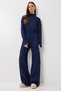 Finger Slip Sweater Pants Knitwear Set Lci0039 Dark Blue